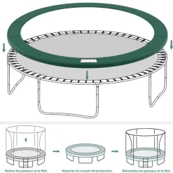 Best Sale SONGMICS Coussin trampoline Ø305 cm Bleu