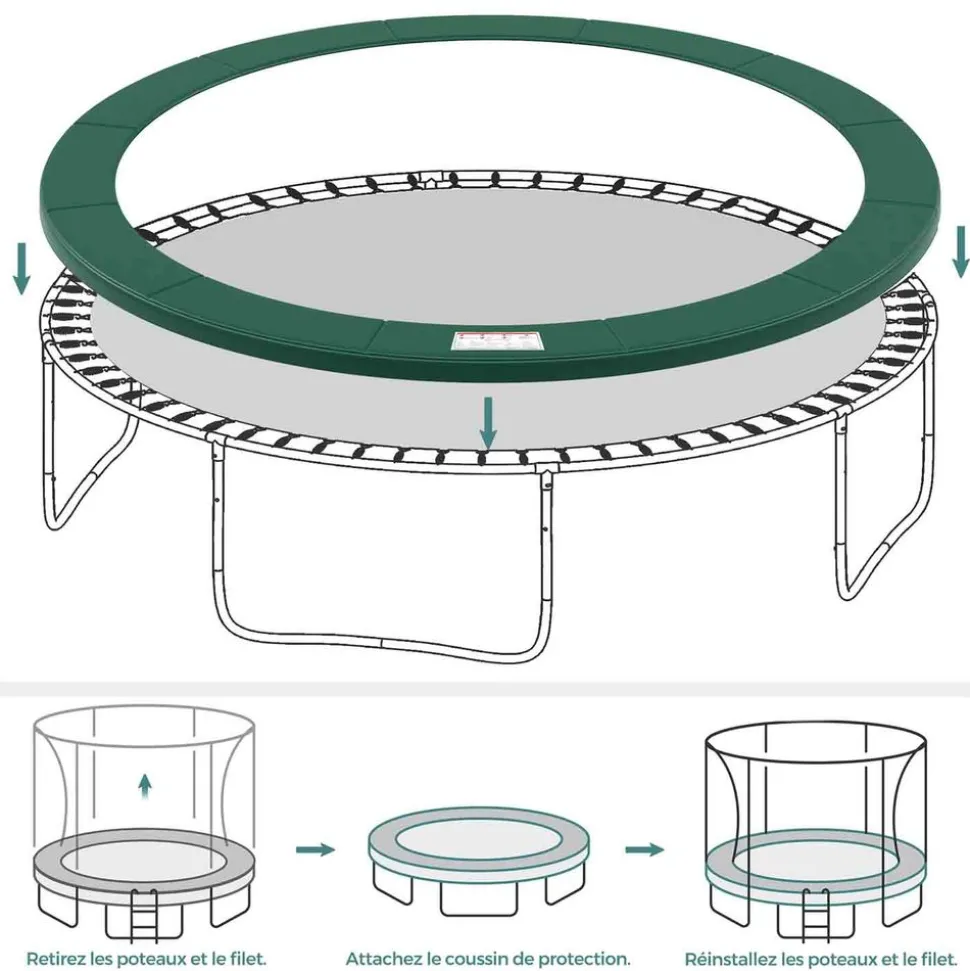 Best Sale SONGMICS Coussin trampoline Ø305 cm Bleu