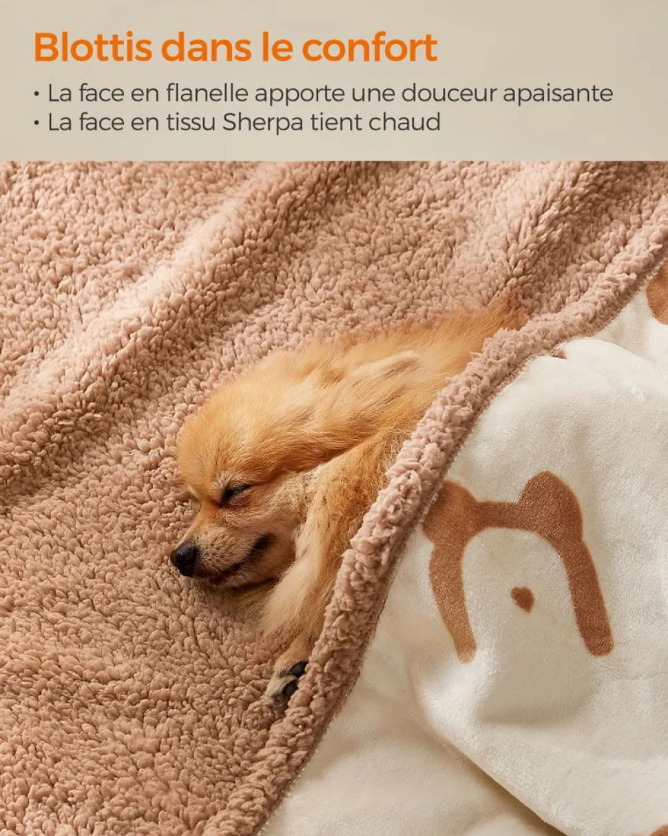 Flash Sale SONGMICS Couverture Chien Hydrofuge Tissu Polaire et Flanelle