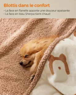 Flash Sale SONGMICS Couverture Chien Hydrofuge Tissu Polaire et Flanelle