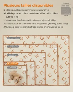 Flash Sale SONGMICS Couverture Chien Hydrofuge Tissu Polaire et Flanelle