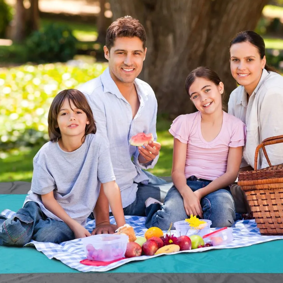 Best Sale SONGMICS Couverture pique-nique bleu vert