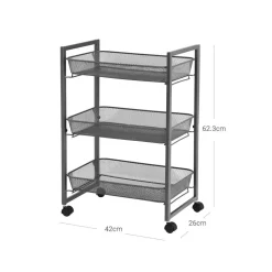 Best SONGMICS Desserte 2 niveaux gris