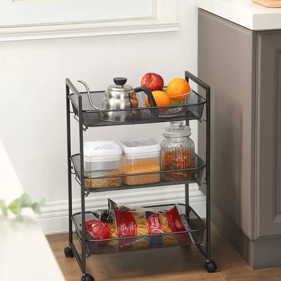 Best SONGMICS Desserte 2 niveaux gris