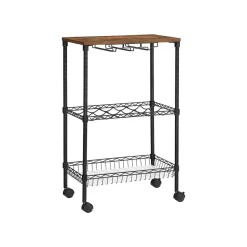 Fashion SONGMICS Desserte à vin Noir