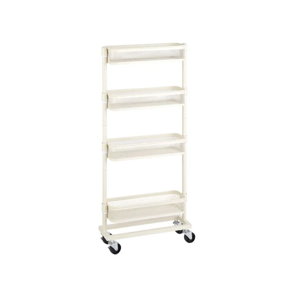 Hot SONGMICS Desserte fine 4 niveaux blanc