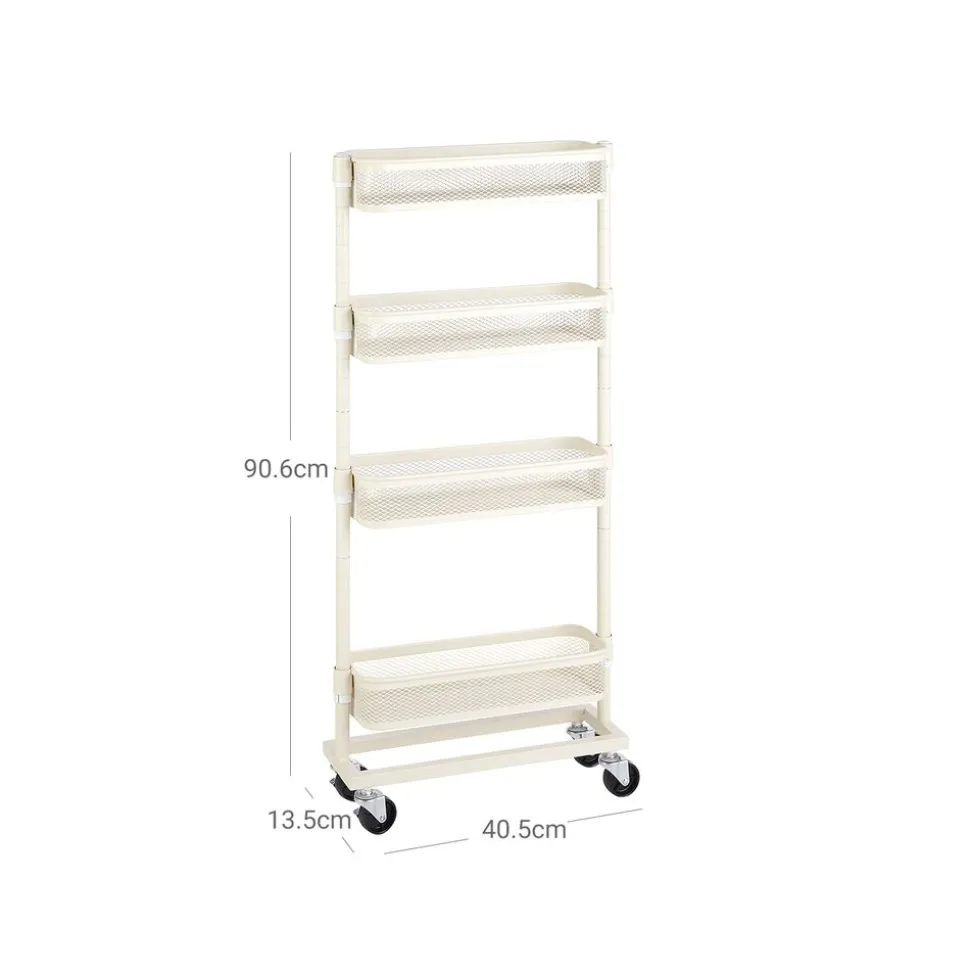 Hot SONGMICS Desserte fine 4 niveaux blanc