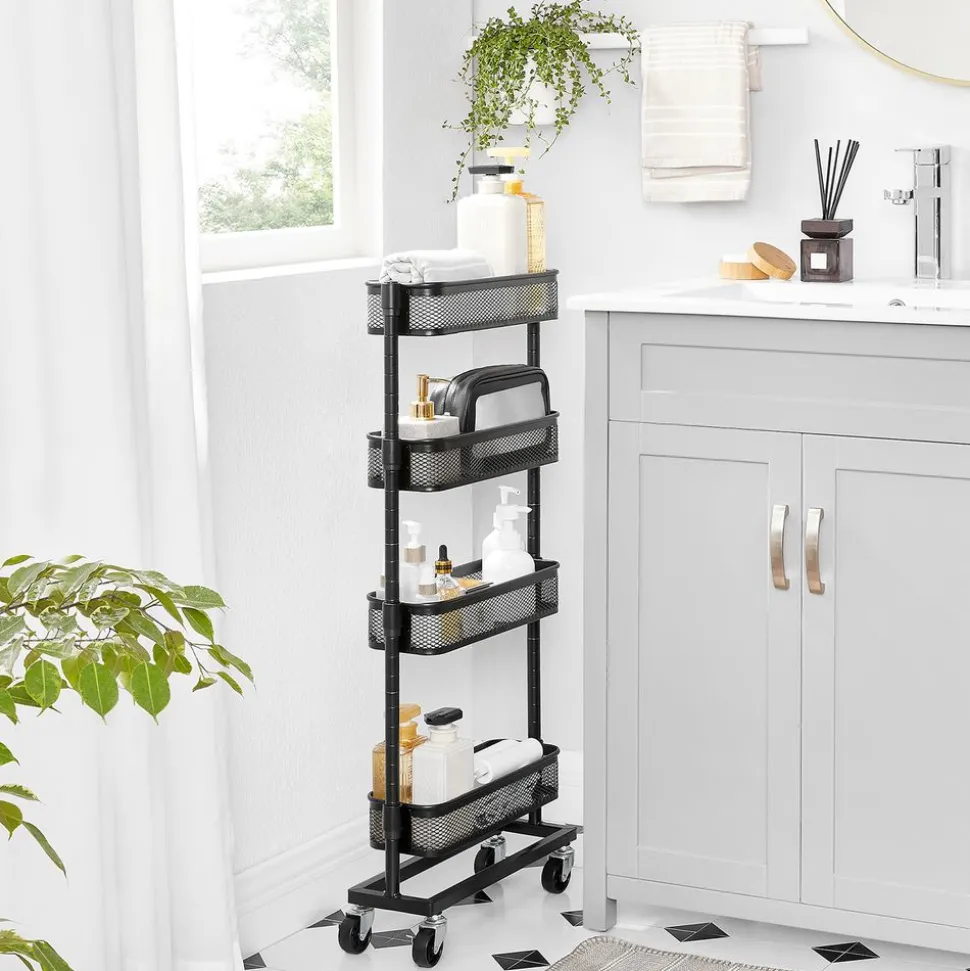 Hot SONGMICS Desserte fine 4 niveaux blanc