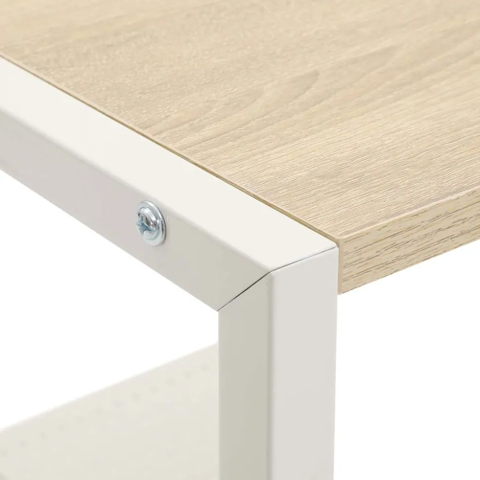 Store SONGMICS Desserte roulante couleur chêne Blanc