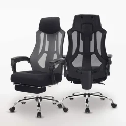 New SONGMICS EKHO 2 tabourets de bar avec dossier incurvé marron caramel