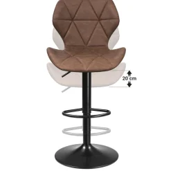 Discount SONGMICS EKHO 2 tabourets de bar pivotant à 360° hauteur 65 cm marron caramel