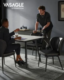 Fashion SONGMICS EKHO Tabouret de salle à manger moderne mi-siècle noir d'encre