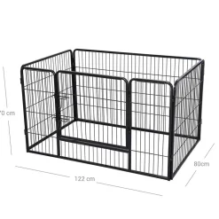 Fashion SONGMICS Enclos animal noir