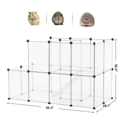 Sale SONGMICS Enclos modulable 143 x 73 x 93 cm (L x l x H) Blanc