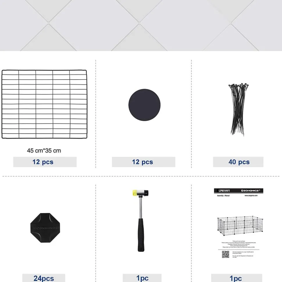 Sale SONGMICS Enclos modulable petits animaux