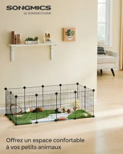 Sale SONGMICS Enclos modulable petits animaux