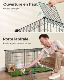 Online SONGMICS Enclos pour petits animaux Noir