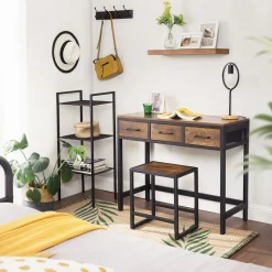 Flash Sale SONGMICS Ensemble de Table de Maquillage Marron Rustique