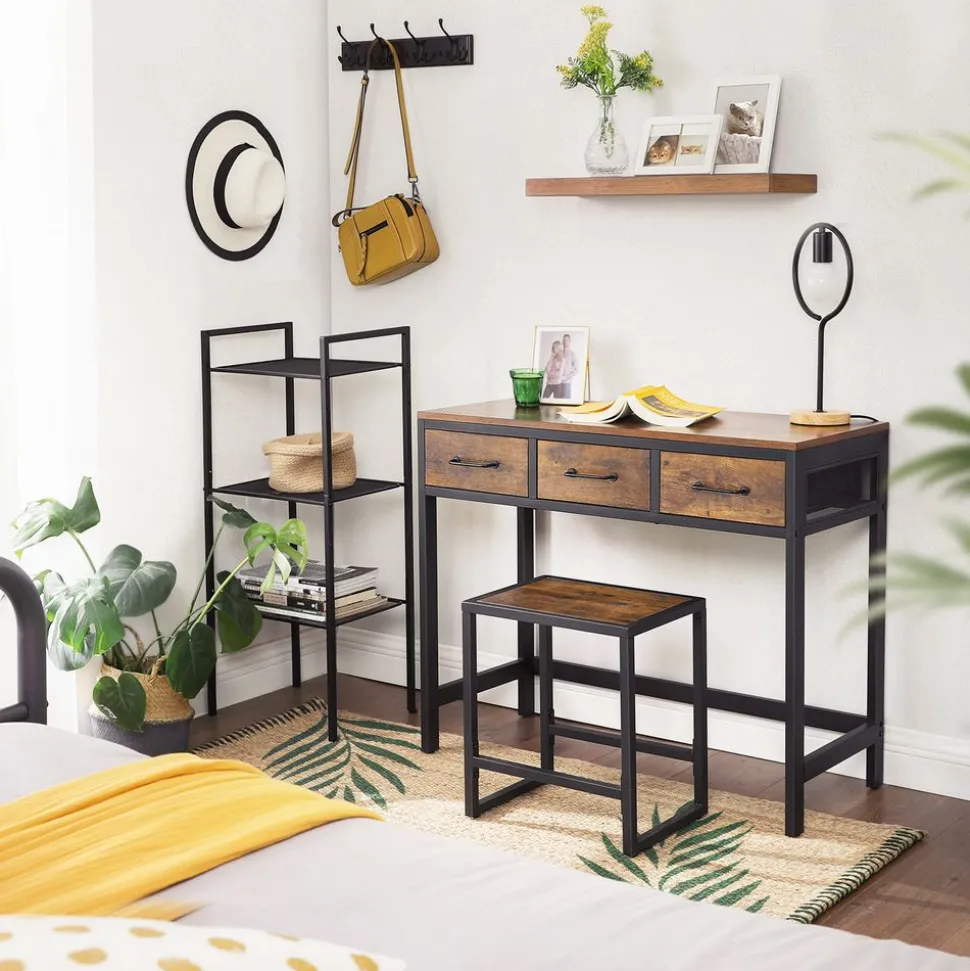 Flash Sale SONGMICS Ensemble de Table de Maquillage Marron Rustique