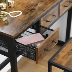 Flash Sale SONGMICS Ensemble de Table de Maquillage Marron Rustique