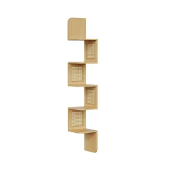 Clearance SONGMICS Ensemble d’étagères d’angle à 4 niveaux argent et beige