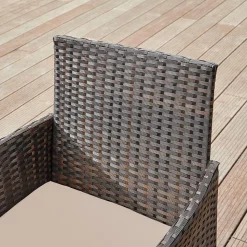 Flash Sale SONGMICS Ensemble salon de jardin 1 table 2 chaises noir d'encre