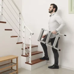 Cheap SONGMICS Escabeau 1 marche pliable gris