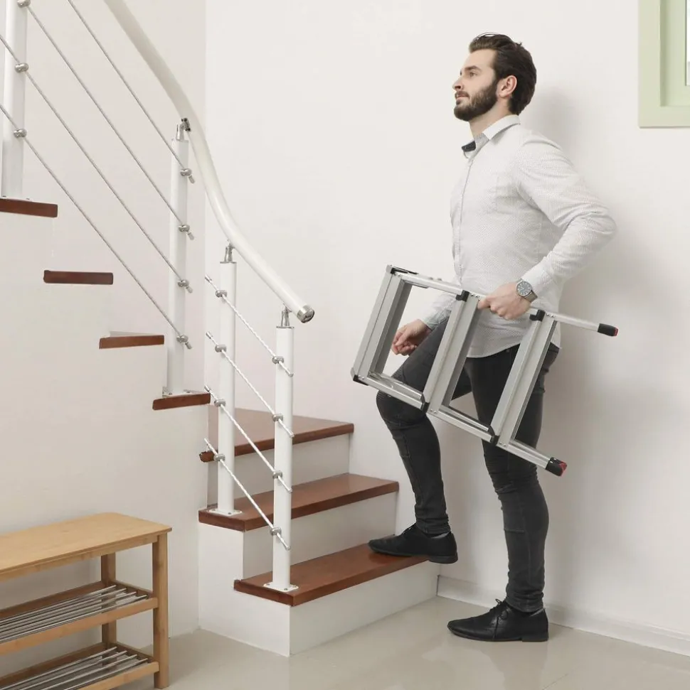 Cheap SONGMICS Escabeau 1 marche pliable gris