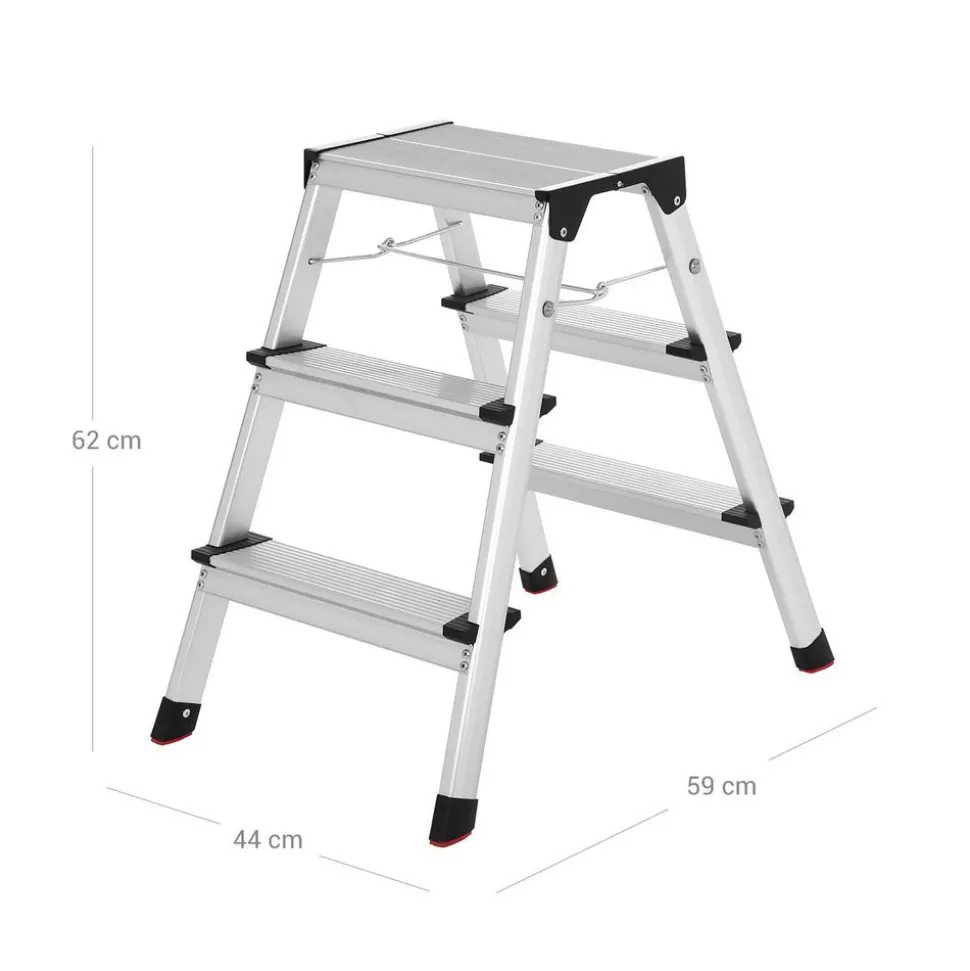 Cheap SONGMICS Escabeau 1 marche pliable gris