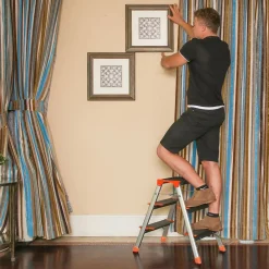 Cheap SONGMICS Escabeau 1 marche pliable gris