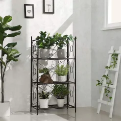 Shop SONGMICS Escabeau 3 marches Noir