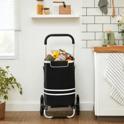 Clearance SONGMICS Escabeau 2 marches pliable gris