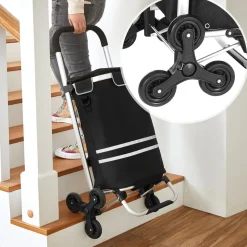 Clearance SONGMICS Escabeau 2 marches pliable gris