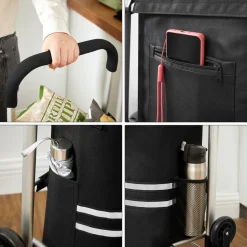 Clearance SONGMICS Escabeau 2 marches pliable gris