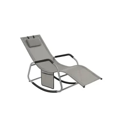 Shop SONGMICS Fauteuil à bascule Beige