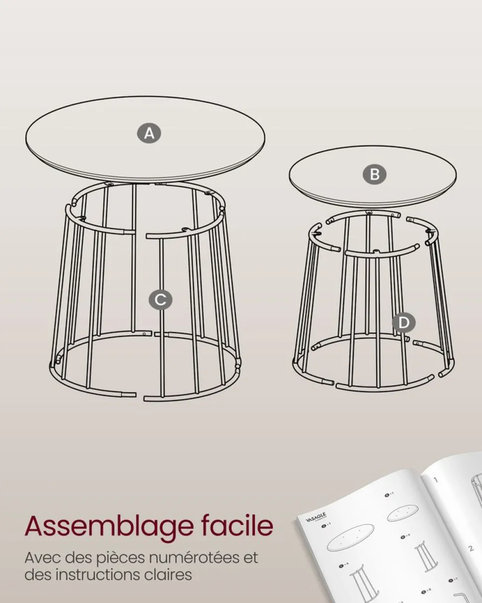 New SONGMICS Fauteuil à bascule beige