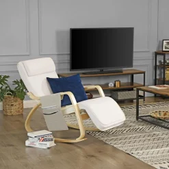 Shop SONGMICS Fauteuil à bascule beige