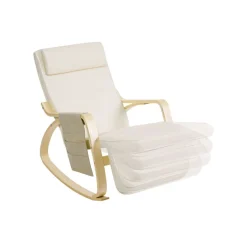 Shop SONGMICS Fauteuil à bascule beige