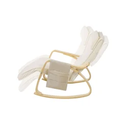Shop SONGMICS Fauteuil à bascule beige