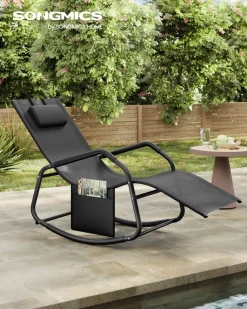 Shop SONGMICS Fauteuil à bascule Beige