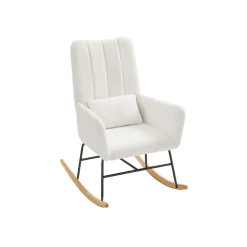 Best SONGMICS Fauteuil à bascule cadre en acier 151 x 56 x 90 cm gris tourterelle