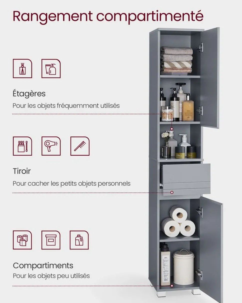 Hot SONGMICS Fauteuil à bascule gris foncé