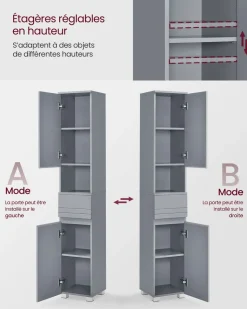 Hot SONGMICS Fauteuil à bascule gris foncé