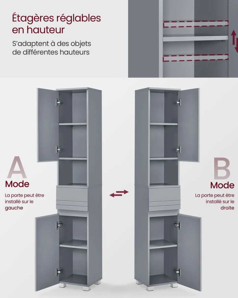 Hot SONGMICS Fauteuil à bascule gris foncé