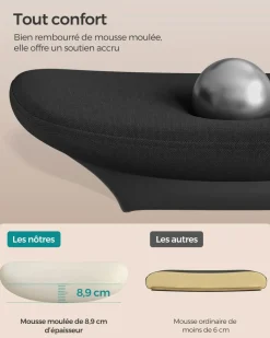 Outlet SONGMICS Fauteuil appui-tête Noir