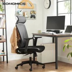 Best SONGMICS Fauteuil de bureau ergonomique noir d'encre