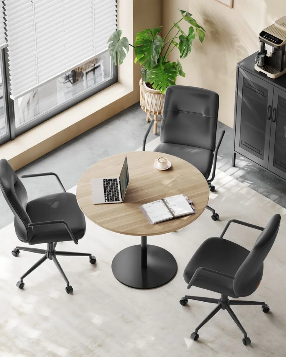 Discount SONGMICS Fauteuil de bureau mécanisme à bascule surface en pu, noir