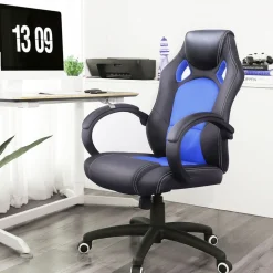 Fashion SONGMICS Fauteuil de Bureau Noir