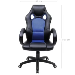 Fashion SONGMICS Fauteuil de Bureau Noir