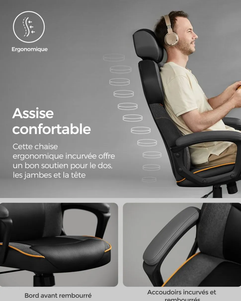 Cheap SONGMICS Fauteuil dossier matelassé